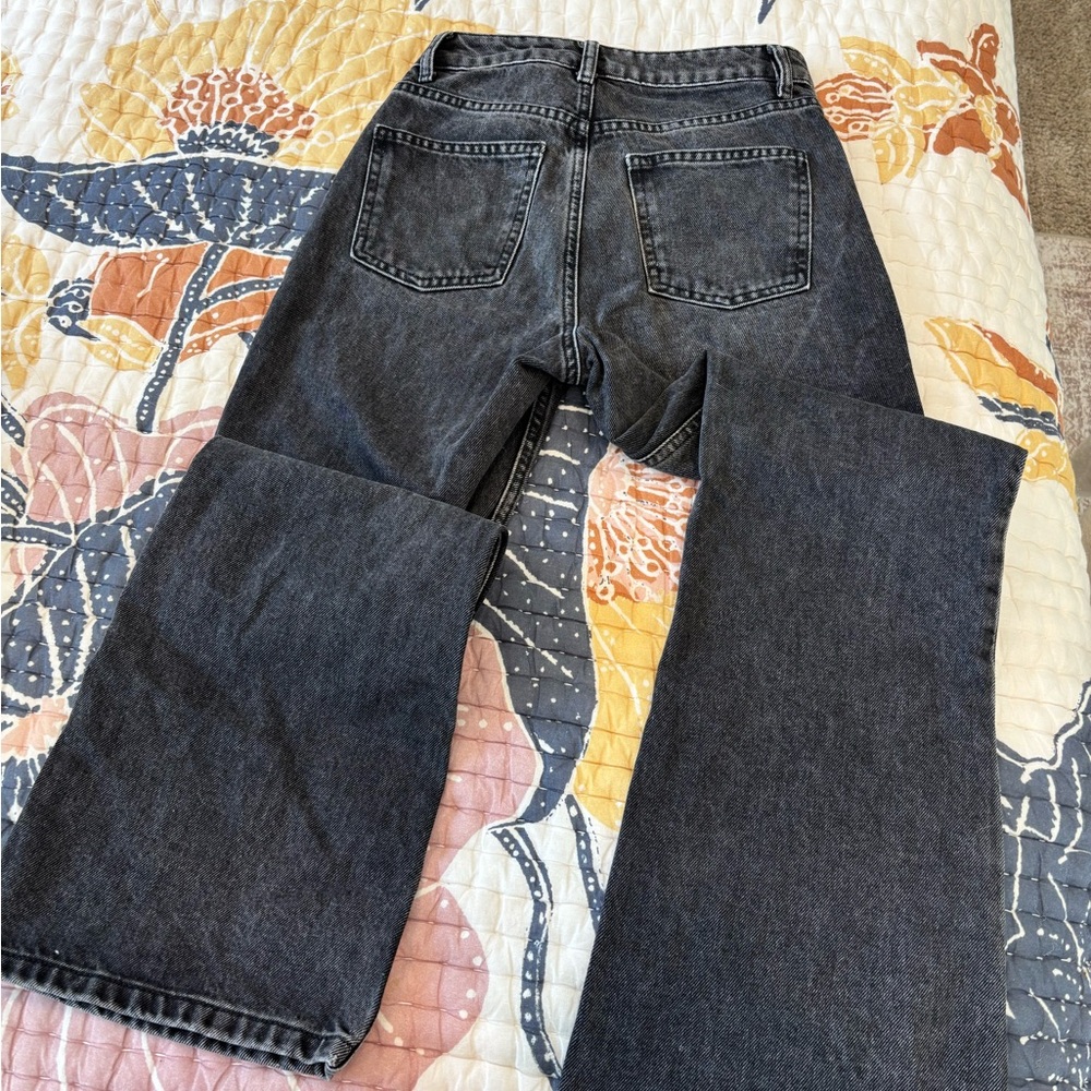 Topshop Black Flare & Wide Leg Jeans - Picture 4 of 5